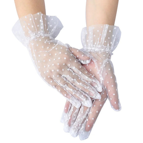 <tc>Años 50</tc> Guantes de lunares <tc>Pin Up</tc> Glamour