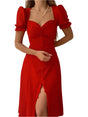 Années 40 Robe Midi Rétro Suzie Col Coeur - Ma Penderie Vintage