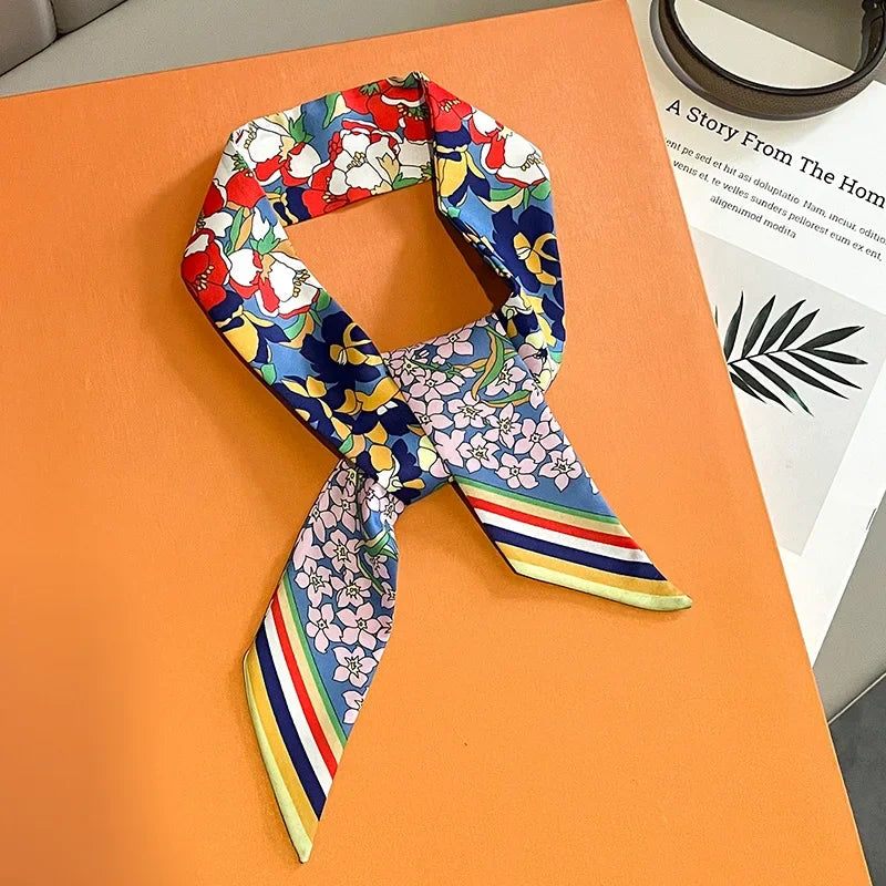 Années 70 Petit Foulard de Cou Imprimé - Ma Penderie Vintage