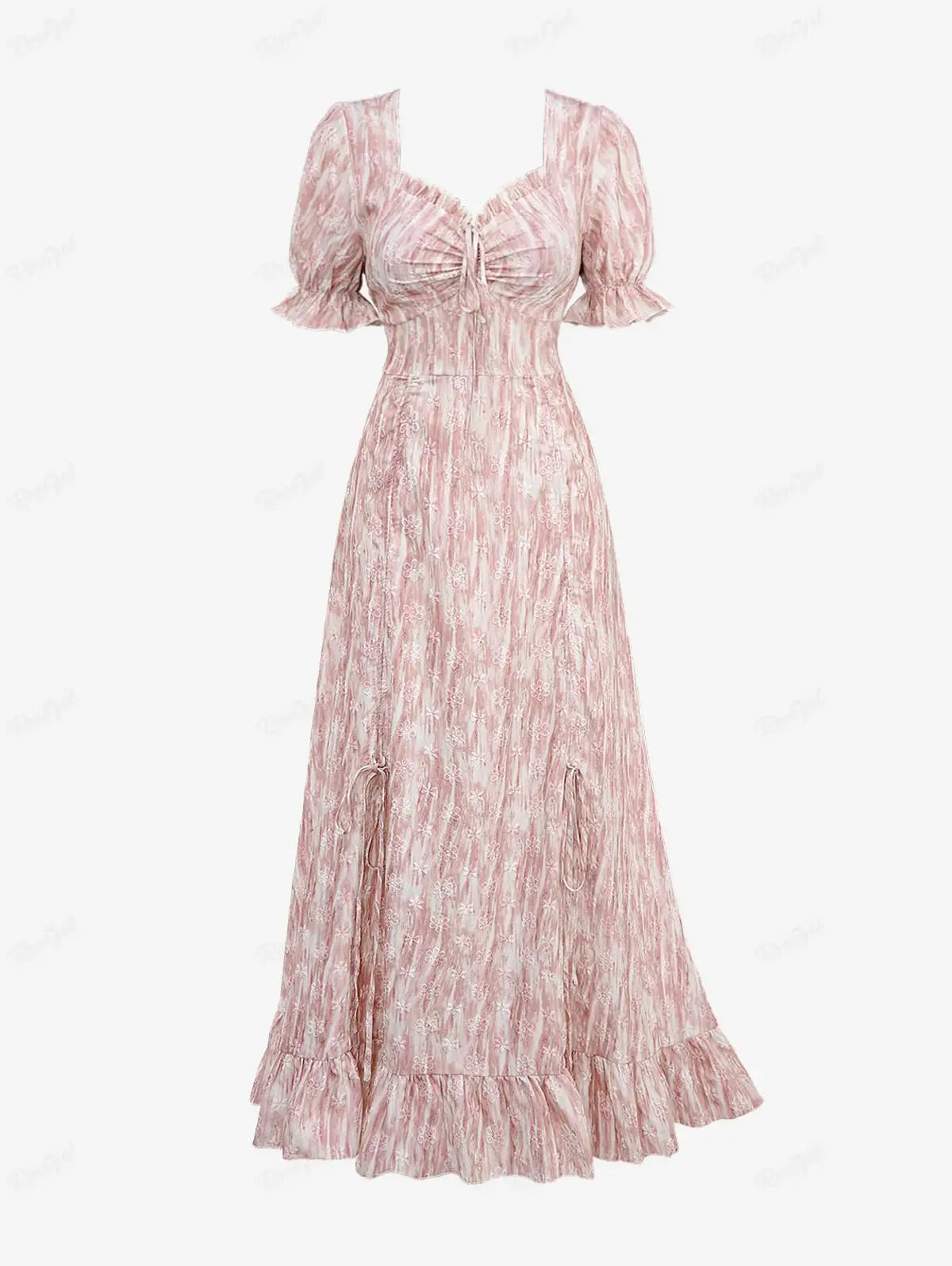 Années 70 Robe Maxi Boheme à Volants - Ma Penderie Vintage