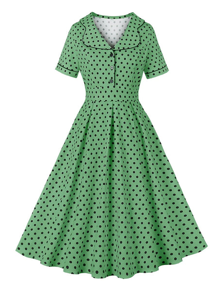 <tc>Años 50</tc> Vestido de día estampado Mad Men