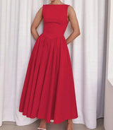 Années 60 Robe Évasée Sans Manches Rétro Chic - Ma Penderie Vintage