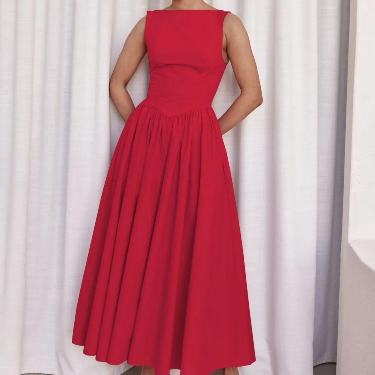 Années 60 Robe Évasée Sans Manches Rétro Chic - Ma Penderie Vintage