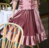 <tc>1940's</tc> Retro Romantic Velvet Skirt