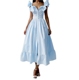 <tc>Años 60</tc> Vestido de verano de popelina con volantes