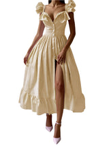 <tc>Años 60</tc> Vestido de verano de popelina con volantes