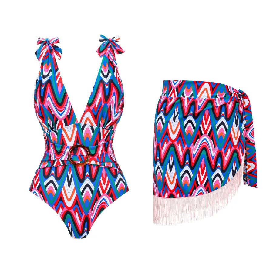 Année 70 Maillot De Bain Imprimé Funky Soul - Ma Penderie Vintage
