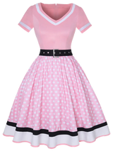 <tc>1960's</tc> Large Rockabilly Polka Dot Day Dress <tc>Size</tc>