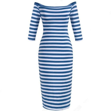 <tc>Años 60</tc> Vestido de tubo marinero estilo Bardot retro