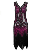 <tc>1920's</tc> Retro Gatsby Sequin Evening Dress <tc>L</tc>e <tc>M</tc>beautiful