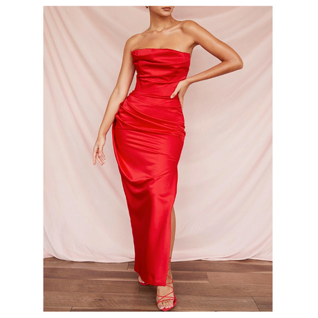 Vestido de noche sin tirantes de Hepburn de los años 50