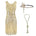 <tc>Años 20</tc> Conjunto de vestido y accesorios Art Deco Chicago