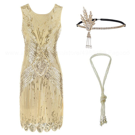 1920's Art Deco Chicago Dress and Accessories Outfit