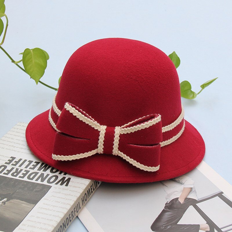 <tc>Años 60</tc> Sombrero Derby retro con lazo bicolor