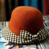 <tc>1940's</tc> Houndstooth Winter Cloche Hat