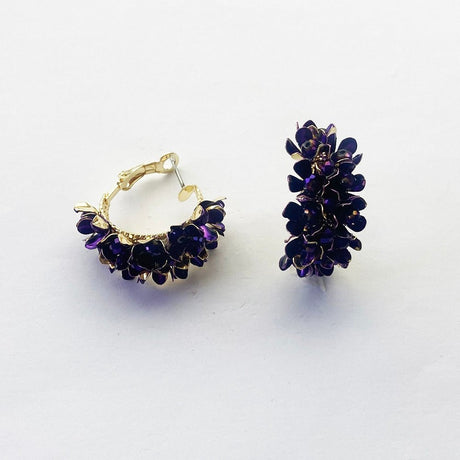 Années 60 Boucles d'oreilles Fleurs Rétro Magnolia - Ma Penderie Vintage