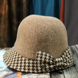 <tc>1940's</tc> Houndstooth Winter Cloche Hat