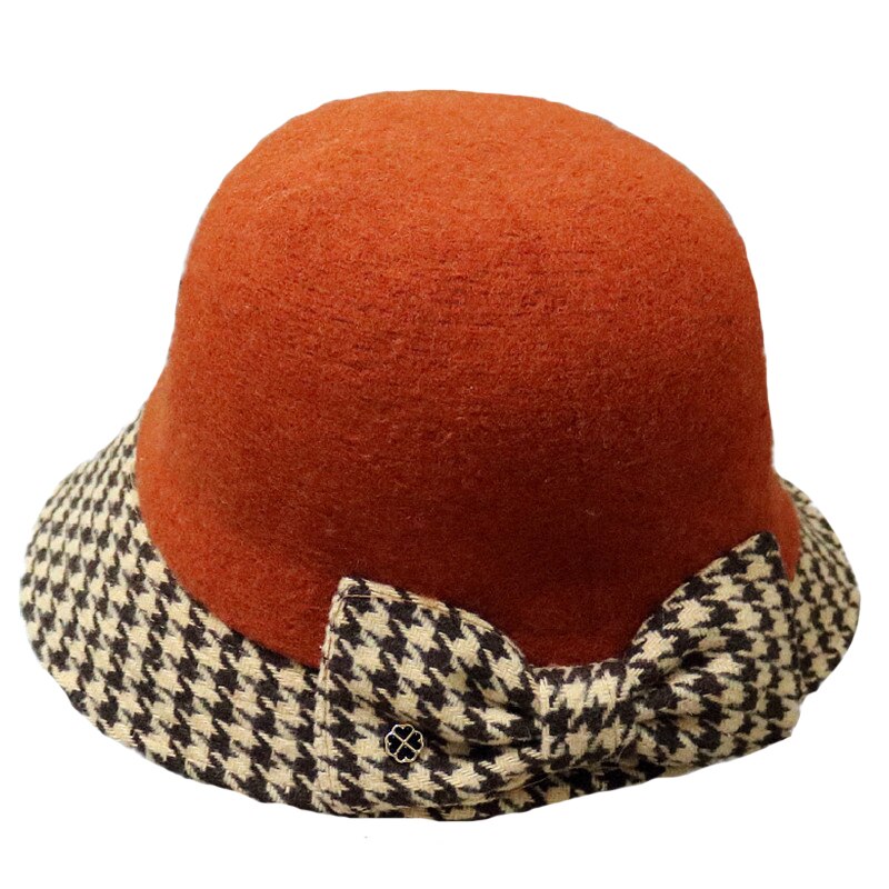 <tc>1940's</tc> Houndstooth Winter Cloche Hat