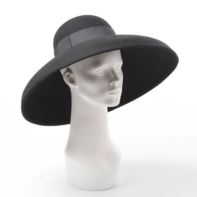 <tc>1960's</tc> Audrey Hepburn Black Wool Hat