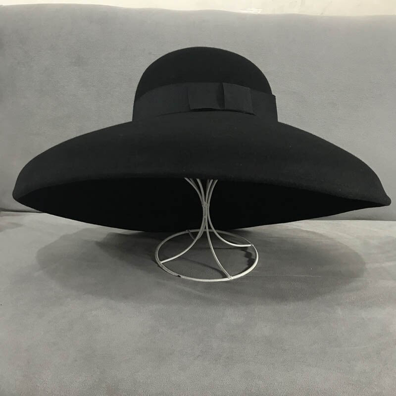 <tc>1960's</tc> Audrey Hepburn Black Wool Hat