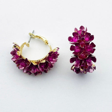 Années 60 Boucles d'oreilles Fleurs Rétro Magnolia - Ma Penderie Vintage