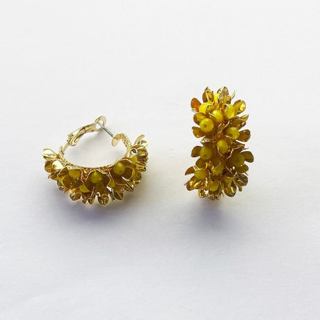 Années 60 Boucles d'oreilles Fleurs Rétro Magnolia - Ma Penderie Vintage