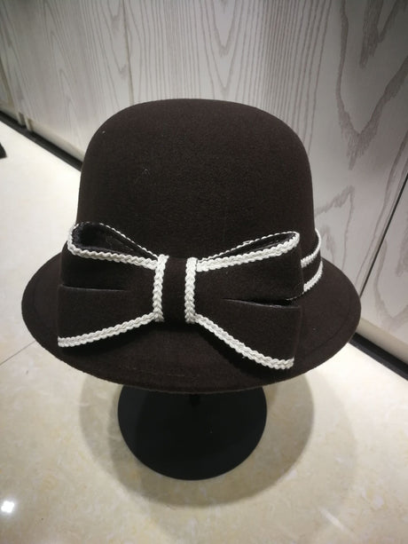Années 60 Chapeau Derby Rétro Noeud Bicolore - Ma Penderie Vintage