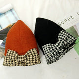 <tc>1940's</tc> Houndstooth Winter Cloche Hat