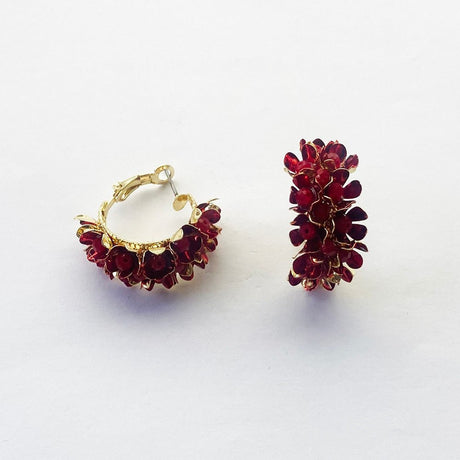 Années 60 Boucles d'oreilles Fleurs Rétro Magnolia - Ma Penderie Vintage