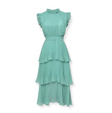 <tc>1980's</tc> Dress <tc>M</tc>idi Pleated <tc>M</tc>Butterfly hips