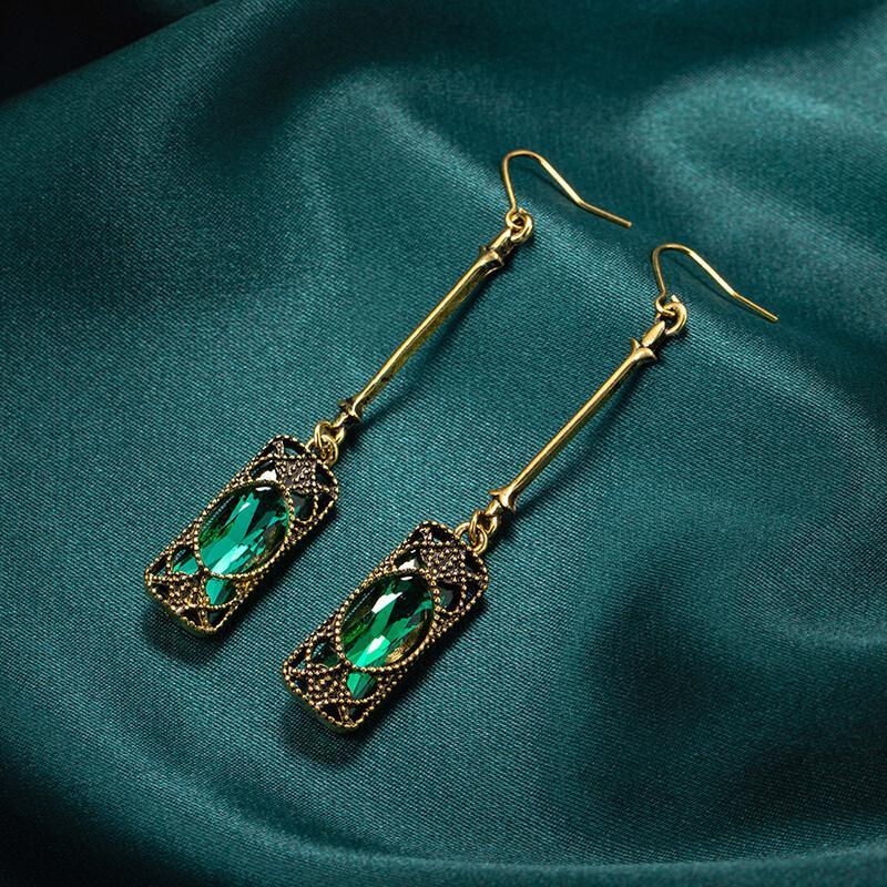 Années 20 Boucles d'Oreilles À Crochets Art Nouveau