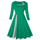 <tc>1950's</tc> Retro Polka Dot Cocktail Dress