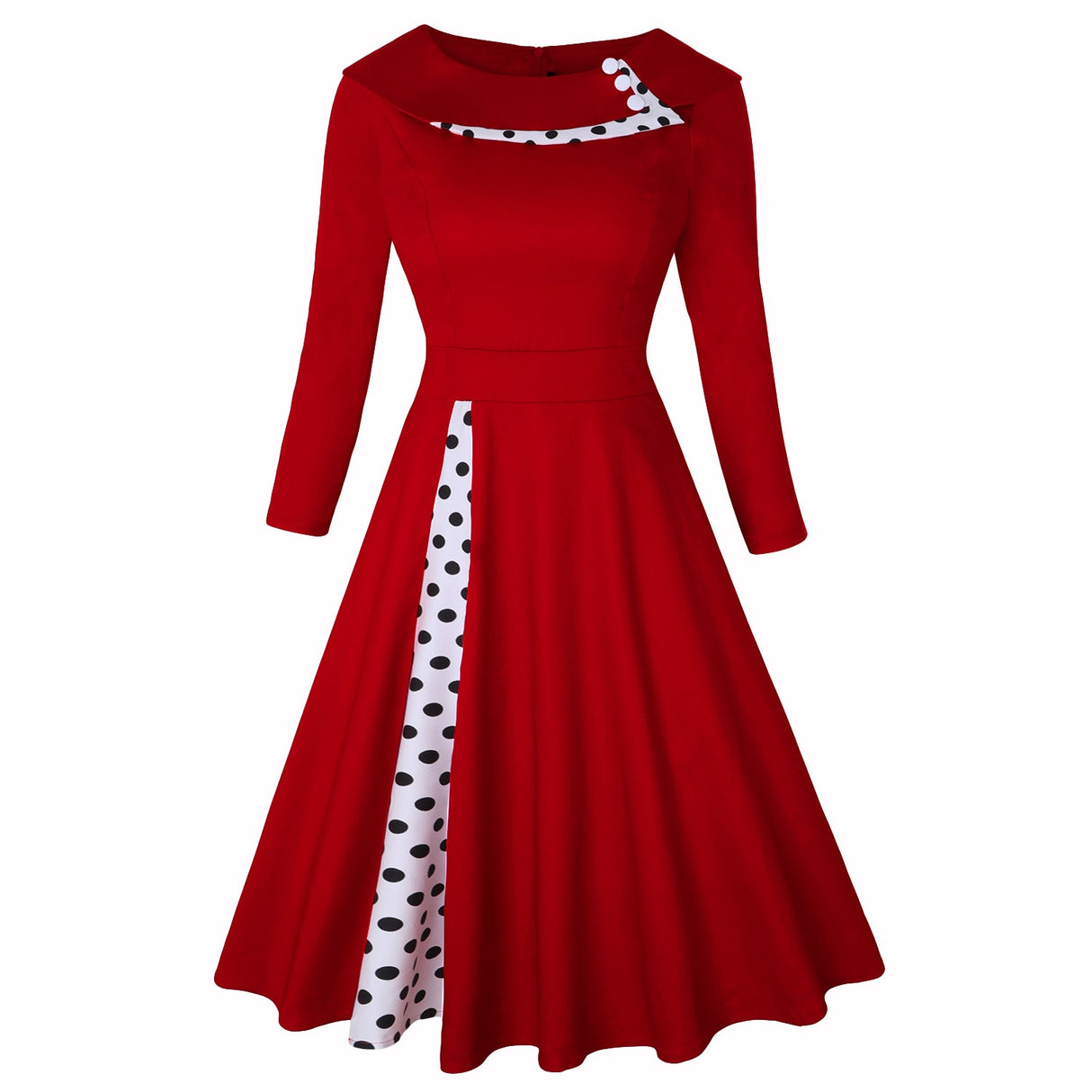 <tc>1950's</tc> Retro Polka Dot Cocktail Dress