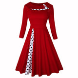 <tc>Años 50</tc> Vestido de cóctel retro de lunares