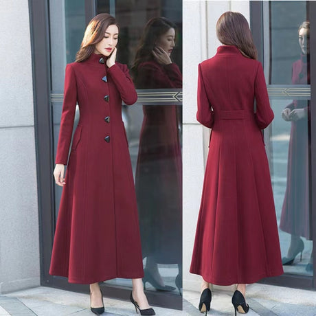 <tc>Años 60</tc> Abrigo largo retro Jackie O