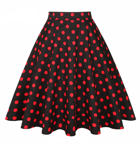 1950's Pin Up Polka Dot Circle Skirt