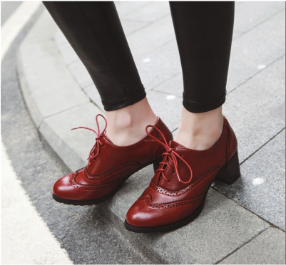 <tc>1940's</tc> Retro Oxford Heeled Shoes