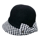 <tc>1940's</tc> Houndstooth Winter Cloche Hat