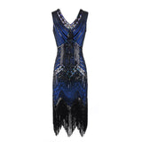 <tc>Años 20</tc> Vestido de noche retro con lentejuelas El gran Gatsby