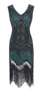 <tc>1920's</tc> Retro Gatsby Sequin Evening Dress <tc>L</tc>e <tc>M</tc>beautiful