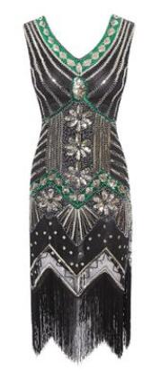 Années 20 Robe de Soir Sequin Rétro Gatsby Le Magnifique