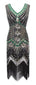 <tc>Años 20</tc> Vestido de noche retro con lentejuelas El gran Gatsby