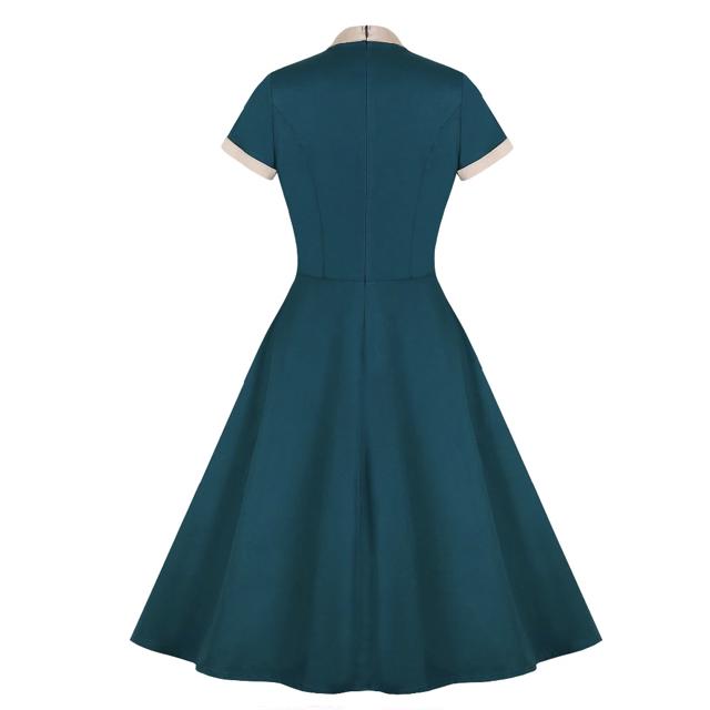 <tc>Años 40</tc> Vestido retro con lazo vintage