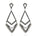 Années 20 Art Déco Boucles d'oreilles Triangle argent - Ma Penderie Vintage