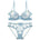 Années 60 Ensemble Soutien - Gorge et Culotte Brodé Cerise - Ma Penderie Vintage